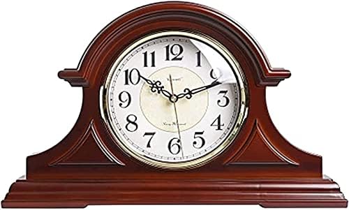Silent Battery Operated Mantel Clock - Elegant Decorative Timepiece for Living Room, Office, Kitchen, and Shelf Idea for Home Décor
