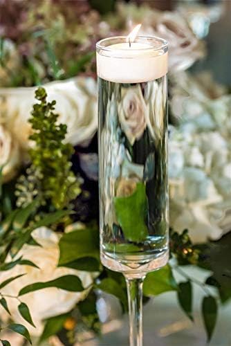 D'light Online Large Off-White 3 Inch Floating Candles Bulk Pack for Events, Weddings, Spa, Home Decor, Special Occasions and Holiday Decorations - (Set of 24, Pale Ivory)