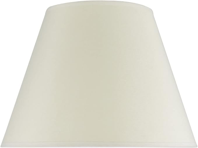 Aspen Creative 32009A Transitional Empire Shape Spider Construction Lamp Shade, Cream, 7" Top x 13" Bottom x 9-1/2" Slant Height