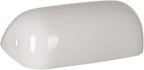 FIRVRE White Banker Glass Lampshade,Desk Lamp Replacement Cover("8.85 IN " L "5.11 IN" W "2.95 IN" H)