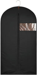 55-Inch Garment Bags Covers,Hanging Clothes Bag, Suit Cover Bags with Clear Window for Hanging Closet Clothes Storage and Travel (Black-55Inch)