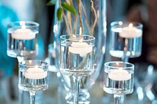 D'light Online Large White Floating Candles 3 Inch Bulk Pack Wax Discs for Events, Weddings, Spa, Home Decor, Special Occasions, Cylinder Vases, Centerpieces, Pool and Holidays - Set of 72 (White)