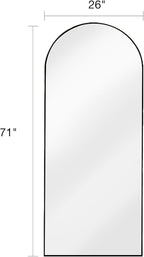 Arched Full Length Mirror, Floor Mirror with Stand, 71"x26" Large Wall Mirror Full Length, Body Floor Mirror, Wall Mounted for Bedroom, Black
