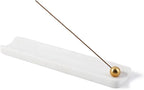 Koville Marble Incense Holder, Incense Holder for Sticks, Incense Sticks Holder Ash Catcher for Meditation Yoga SPA, Natural Stone Incense Burner, Home Table Decor(White)