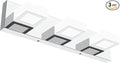 Ralbay Modern LED Vanity Light 3 Light Acrylic Stainless Steel for Bathroom Vanity Lighting Fixtures Cool White 6000K