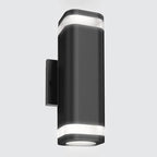 LED Outdoor Wall Sconce, Dusk to Dawn Outdoor Lighting Fixture, Modern Up Down Porch Lights ETL Listed, Aluminum Exterior Wall Lights for Garage Door,House,Patio 2 Pack