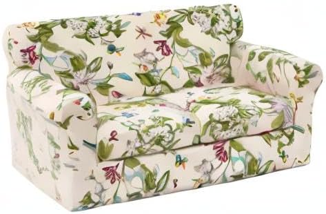 KRFOONN 3 Piece Stretch Sofa Couch Covers for 2 Cushion Couches Printed Sofa Loveseat Slipcover with 2 Separate Seat Cushion Covers Washable Sofa Slip Covers Furniture Protector (Loveseat, 28), Medium
