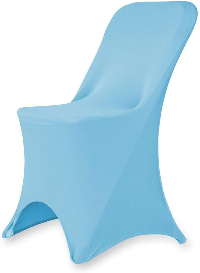 Set of 1/10/50Pcs Hotel Fitted Folding Dining Spandex Stretch Chair Covers - Wedding Reception Banquet Party Restaurant, 17 Colors! (1, Serenity Blue)