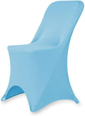Set of 1/10/50Pcs Hotel Fitted Folding Dining Spandex Stretch Chair Covers - Wedding Reception Banquet Party Restaurant, 17 Colors! (1, Serenity Blue)