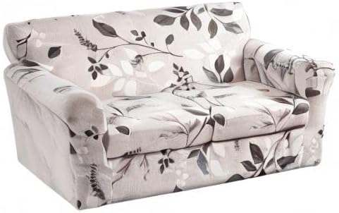 KRFOONN 3 Piece Stretch Sofa Couch Covers for 2 Cushion Couches Printed Sofa Loveseat Slipcover with 2 Separate Seat Cushion Covers Washable Sofa Slip Covers Furniture Protector (Loveseat, 23), Medium