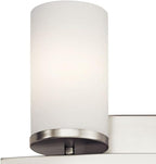 KICHLER Crosby 15" 2 Light Vanity Light Satin Etched Cased Opal Chrome