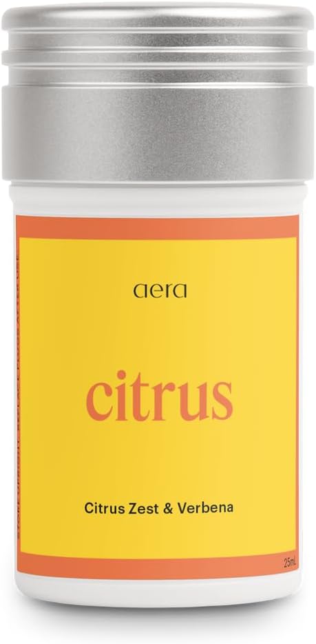 Aera Essential Oil Fragrance Diffuser + Citrus Scent Refill for Large Rooms (500–1000 Sq Ft), Alexa Compatible + App Controlled Aromatherapy Smart Waterless Diffuser – Hypoallergenic & Pet Safe