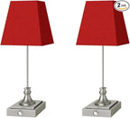 Rechargeable LED Table Lamps with Stepless Touch Control,Sliver Cordless Lamp for Living Room&Bedside&Patio&Shower,Small Desk Lamp(6000mAH Battery),2 Pack for Home Decor,Best Gifts for Family