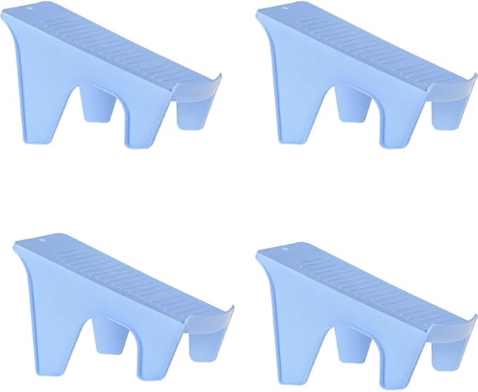 Shoe Stacker Organizers For Closet Shoe Stacker Slots Space Saver Double Layer Stack Shoe Racks, Increase Space by 200% Shoe Stackers for Home Closet Organization (blue,4 pack)