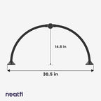 Neatfi Half Moon Light for Nail Desk Lamp, Table Lamp, Multiple Light Modes Desk Lighting for Estheticians, Beauty Eyelash Makeup Tattoo Crafts, Reading, Spa Salon, Nail Tech (with LCD, Black)