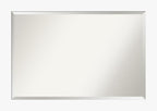 Amanti Art White Wall Mirror 29x41 Basic White Rectangle Bathroom Mirror for Wall Decor Living Room, Large Casual Wood Frame, Hangs Horizonally and Vertically, Bathroom Decor, Beveled Edge