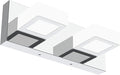 Ralbay Modern LED Vanity Light 2 Light Acrylic Stainless Steel for Bathroom Vanity Lighting Fixtures Cool White 6000K