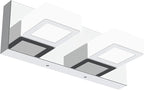 Ralbay Modern LED Vanity Light 2 Light Acrylic Stainless Steel for Bathroom Vanity Lighting Fixtures Cool White 6000K