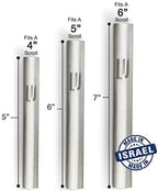 A&S Mezuzot Mezuza Aluminum Waterproof Case Peel & Stick Easy Installation Home Blessing (Silver, 5inch)