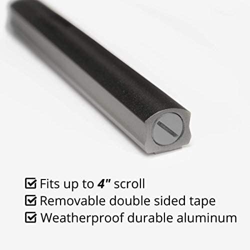 A&S Mezuzot Mezuza Aluminum Waterproof Case Peel & Stick Easy Installation Home Blessing (Black, 7inch)
