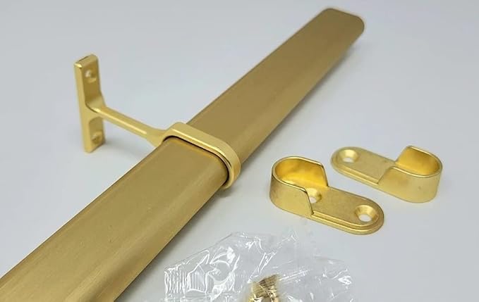 5-Case Pack Matte Brass 96" Oval Wardrobe Closet Tubing Aluminum Rods - 1.5mm Thickness