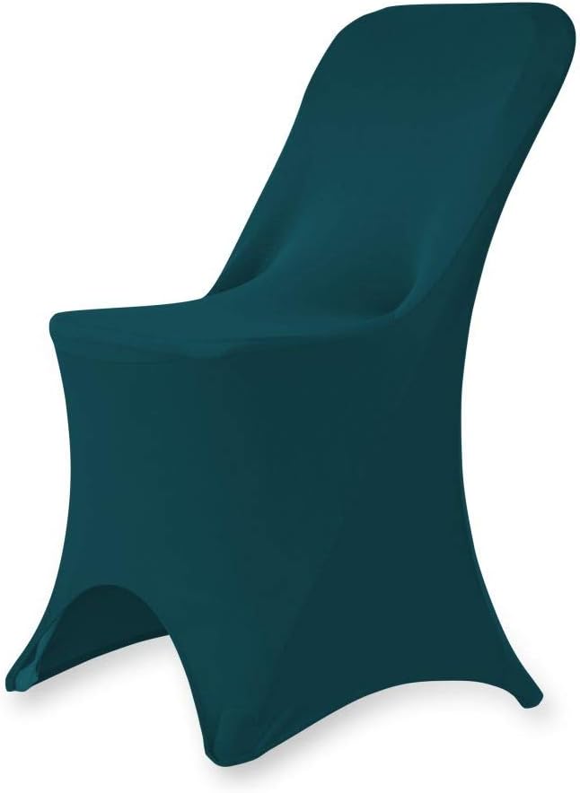 Set of 1/10/50Pcs Hotel Fitted Folding Dining Spandex Stretch Chair Covers - Wedding Reception Banquet Party Restaurant, 17 Colors! (50, Hunter Green)