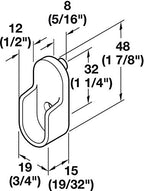 Chrome Oval Closet Rod with End Supports (Chrome, 18" Wide Space)