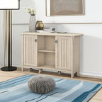 Bush Home Salinas Accent Storage Cabinet with Doors and Shelves, Farmhouse Cabinet Buffets & Sideboards
