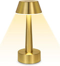 UMEXUS Cordless Small Table Lamp for Bar Restaurant, Rechargeable Battery Operated Touch Lamps, Gold 3-Way Dimmable Metal Portable Bedside Mini Night Light for Outdoor, Home Decor