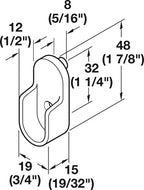 Oval Closet Rod with End Supports (Satin Nickel, 36" Wide Space)