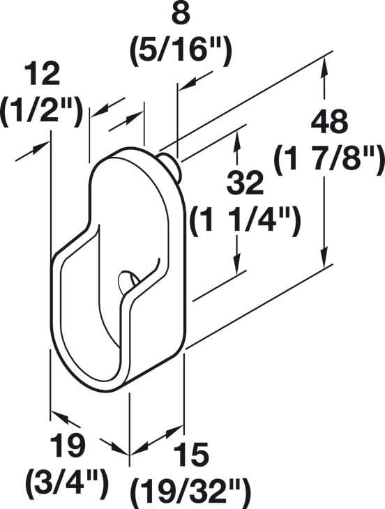 Oval Closet Rod with End Supports (Black, 18" Wide Space)