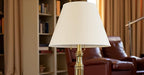 Aspen Creative 32009A Transitional Empire Shape Spider Construction Lamp Shade, Cream, 7" Top x 13" Bottom x 9-1/2" Slant Height