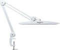 LED Nail Desk Lamp with Clamp, 117PCS LEDs, 2200 Lumens 20 Inch Metal Swivel Arm Dimming Task Lamp for Reading,Desktop Office,Workbench,Architect,Sewing,Study,Home Craft and Nail(White)