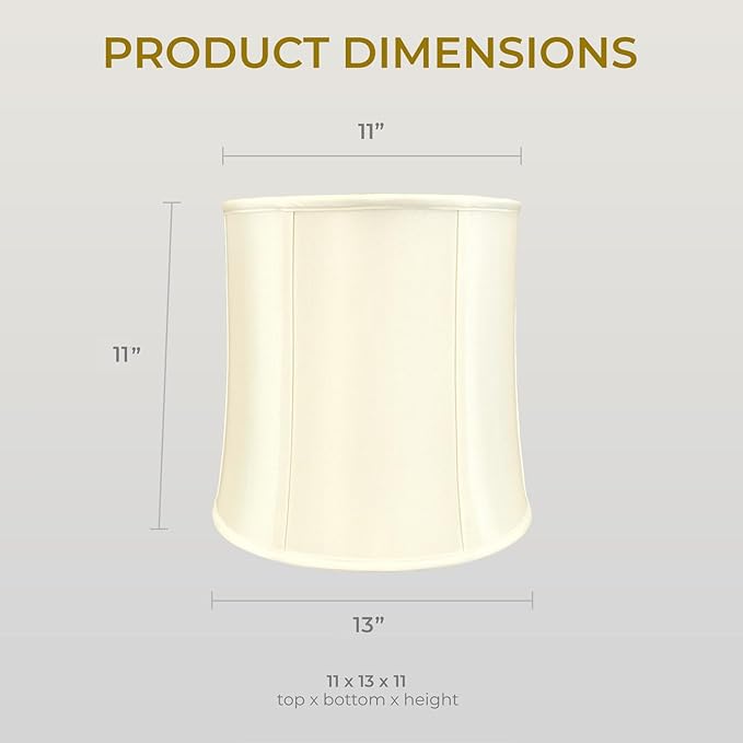 Royal Designs, Inc. BSO-719-13EG-2 Drum Basic Lamp Shade, 11 x 13 x 11, Eggshell, 2-Pack