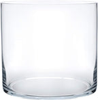 Royal Imports Flower Glass Vase Decorative Centerpiece for Home or Wedding - Cylinder Shape (4" Wide x 4" Tall, Clear)