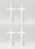 mosery Wall Cross a corner-attached cross white 5.9 inches high 4ea 1pack a daily reminder of Jesus magnetically attached without nails the most beautiful gift cross a holy object for home