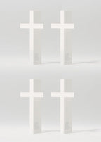 mosery Wall Cross a corner-attached cross white 5.9 inches high 4ea 1pack a daily reminder of Jesus magnetically attached without nails the most beautiful gift cross a holy object for home