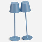 Kakanuo Cordless Table Lamp Rechargeable Blue - KK 2 Pack 5000mAH Battery Operated Lamp for Dining Table, 3 Color Stepless Dimming Wireless Lamp for Counter, Outdoor Patio, Touch Control