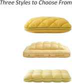 Luxury Hotel Pineapple Cloud Pillow, 3 Heights Plush Supportive Pillow for Back Side Sleepers, Machine Washable Premium Fiber Fill Decorative Throw Pillow (Yellow, High Pillow)