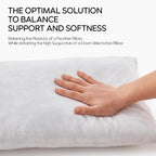 Feather Throw Pillow Inserts Set of 2, Soft Fluffy Rectangle 12 x 20 Inches Decorative Pillow Insert, Feather and Down Filled Euro Pillows for Bed, Couch and Cushion