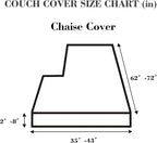 Sofa Covers Couch Covers for Sofa Pet Friendly Couch Cushion Covers Universal Sofa Covers Washable Stretch Slipcovers for Sectional Sofa (Texture Blue,Chaise Cover)