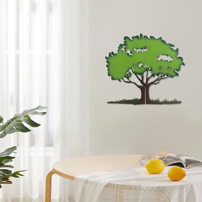 viterlight Metal Wall Art, Hanging Wall Decor Living Room, Tree of Life Colorful Wall Art, Decorative Wall Sculptures for Indoor, Outdoor(23.6" W*21" H)