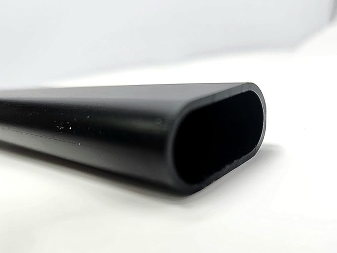 6-Case Pack 8 Feet Long Oval Wardrobe Closet Tubing Rods Application Clothes Hanging - 96 Inch Length Matte Black