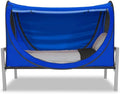Privacy Pop up Eclipse Bed Tent Bed Drapes (Blue, Full)