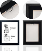 Boswaydeco Kids Bathroom Decor Wall Art Cute Children's Bathroom Wall Decor Small Funny Toliet Paper and Toothbrush Print Black and White Artwork for Guest Rom