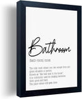 Black and White Bathroom Wall Art, Bathroom Quotes Wall Decor, Small Modern Rules Wall Art, Black Framed Canvas Artworks for Wall