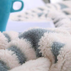 LOMAO Sherpa Fleece Blanket Fuzzy Soft Throw Blanket Dual Sided Blanket for Couch Sofa Bed (Light Blue, 60''x 80'')