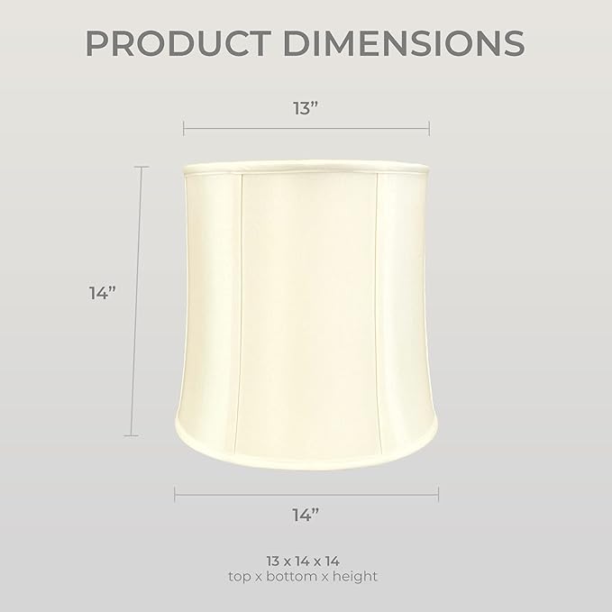 Royal Designs, Inc. BSO-719-14EG Drum Basic Lamp Shade, 13 x 14 x 14, Eggshell