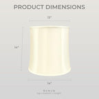 Royal Designs, Inc. BSO-719-14EG Drum Basic Lamp Shade, 13 x 14 x 14, Eggshell