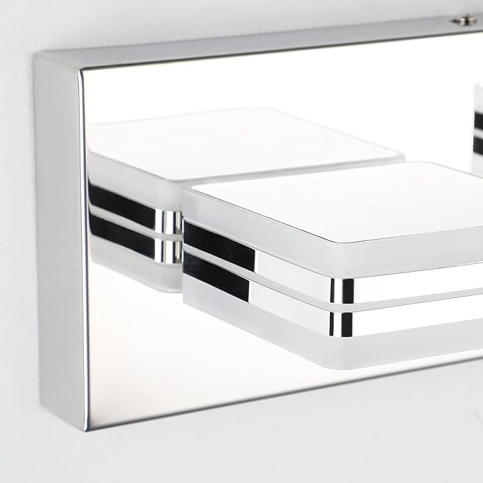 SOLFART 3 Light Modern Bathroom Lights Over Mirror Chrome Vanity Lighting Fixtures Gloss Chrome LED Bathroom Vanity Lights